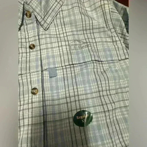 L.L. Bean vented plaid button down top XS - Picture 2 of 8